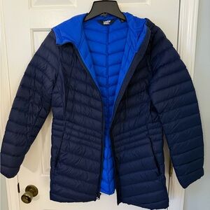 Lands' End Women’s Blue Puffer Jacket